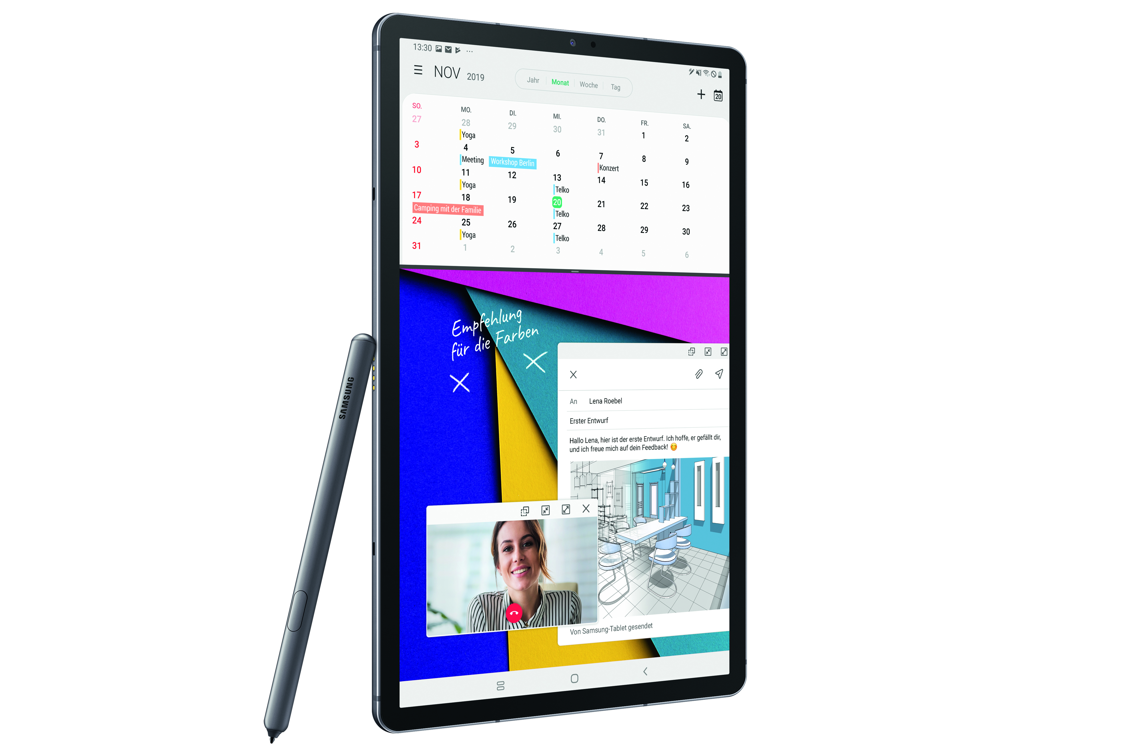 SAMSUNG Tab S6 LTE, Tablet, 256 GB, 10,5 Zoll, Mountain Grey