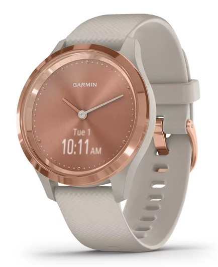 Reloj deportivo - Garmin Vivomove 3s, GPS, Pulsómetro, Notificaciones, Oro rosa