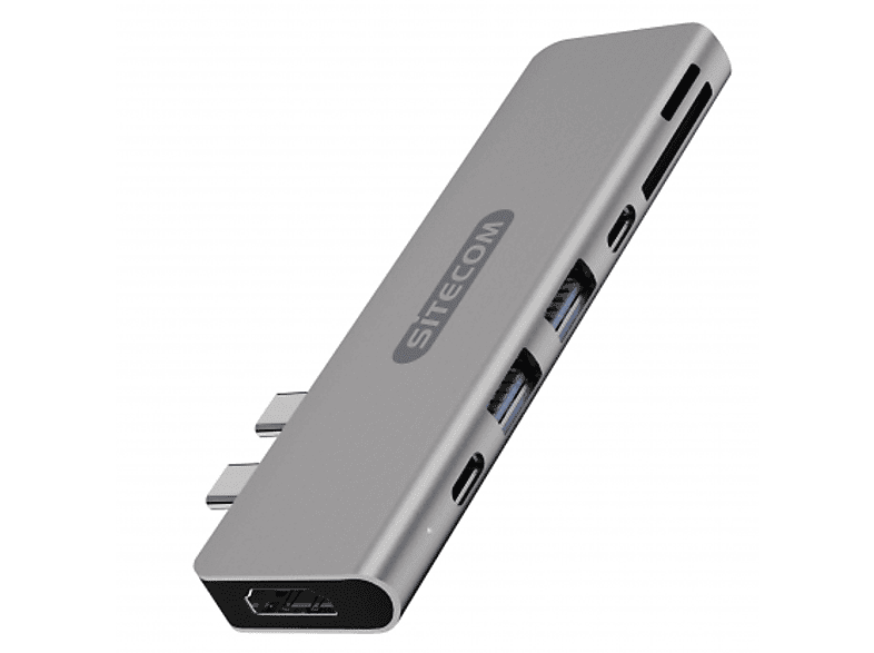 SITECOM Adapter USB + USB-C + HDMI + SD/MicroSD (CN-391)