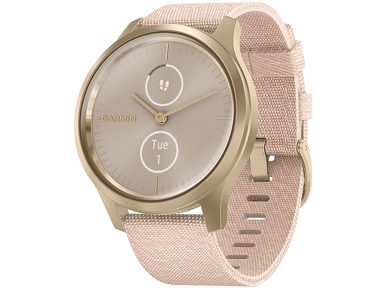 Smartwatch - Garmin Vivomove Style, Bluetooth® Smart and ANT+®, Oro y rosa