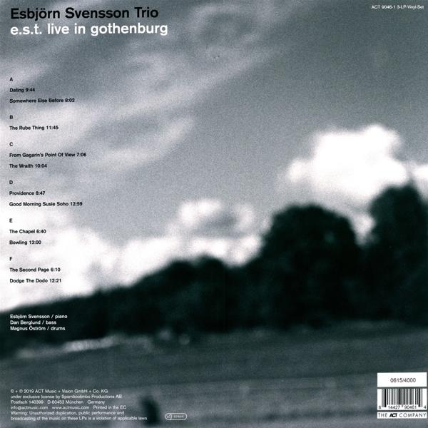 GOTHENBURG - E.S.T.LIVE E.S.T. IN (Vinyl) - Svensson Esbjörn Trio