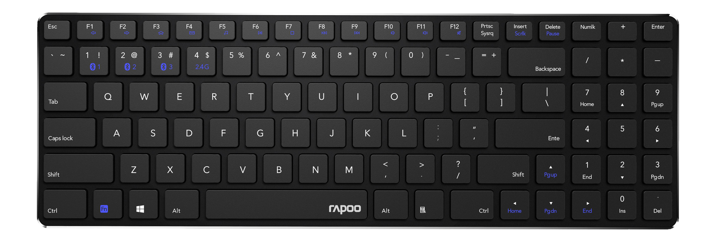 RAPOO E9100M - Tastatur (Schwarz)