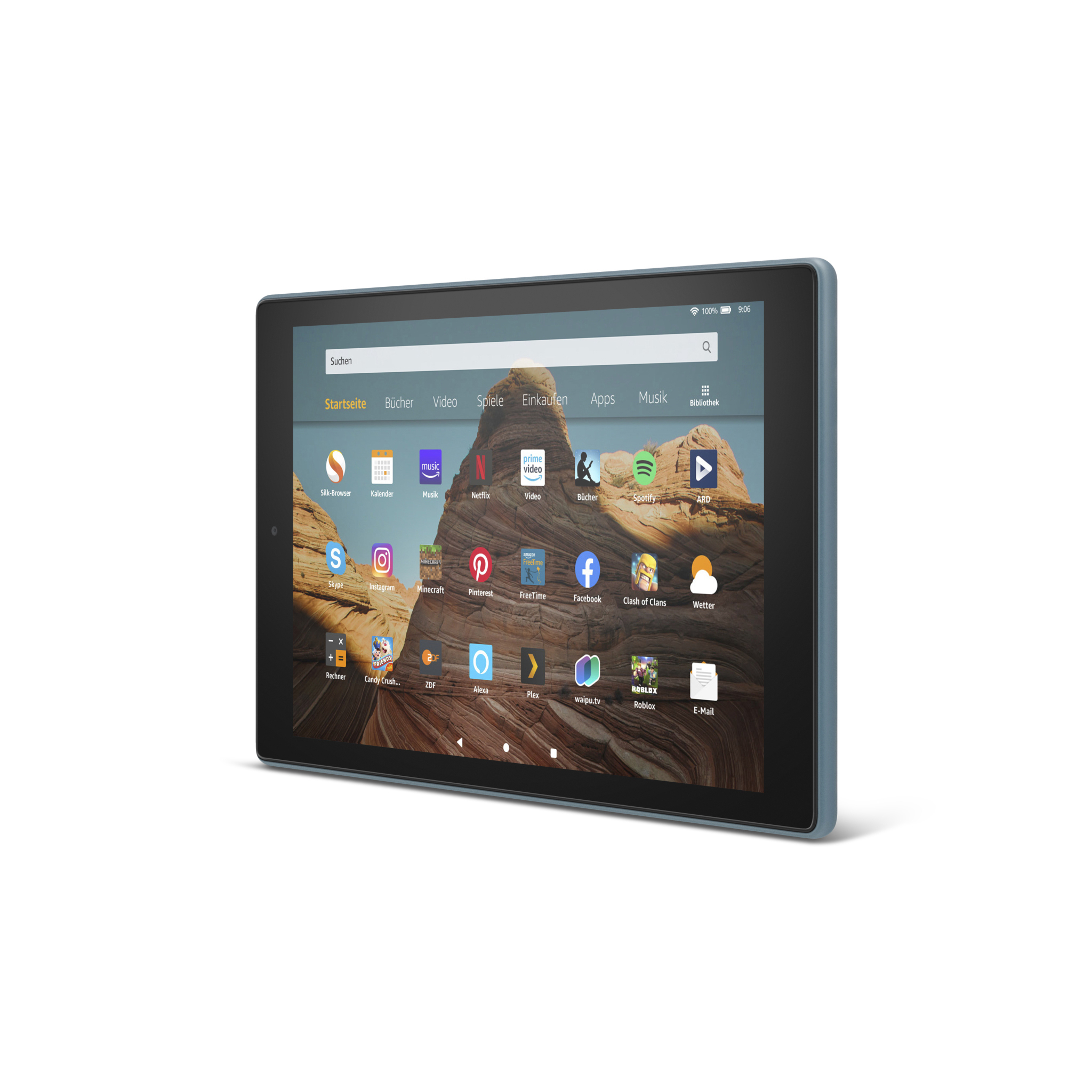 AMAZON Fire HD 10-Tablet mit Alexa, Tablet, 32 GB, 10,1 Zoll, Blau