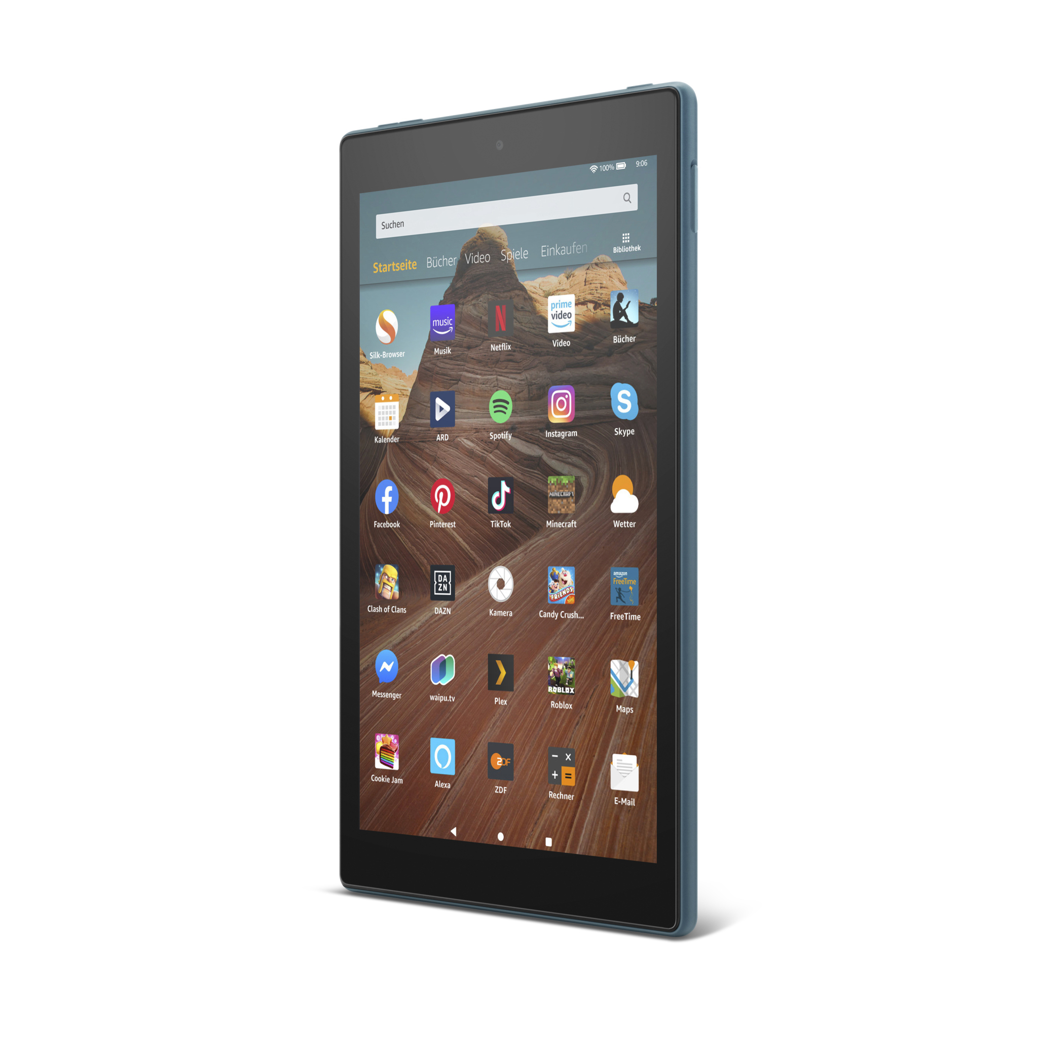 AMAZON Fire HD 10-Tablet mit Alexa, Tablet, 32 GB, 10,1 Zoll, Blau