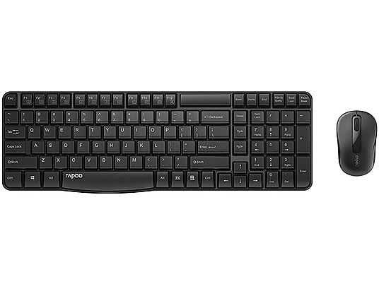 RAPOO X1800S  - Tastatur & Maus (Schwarz)