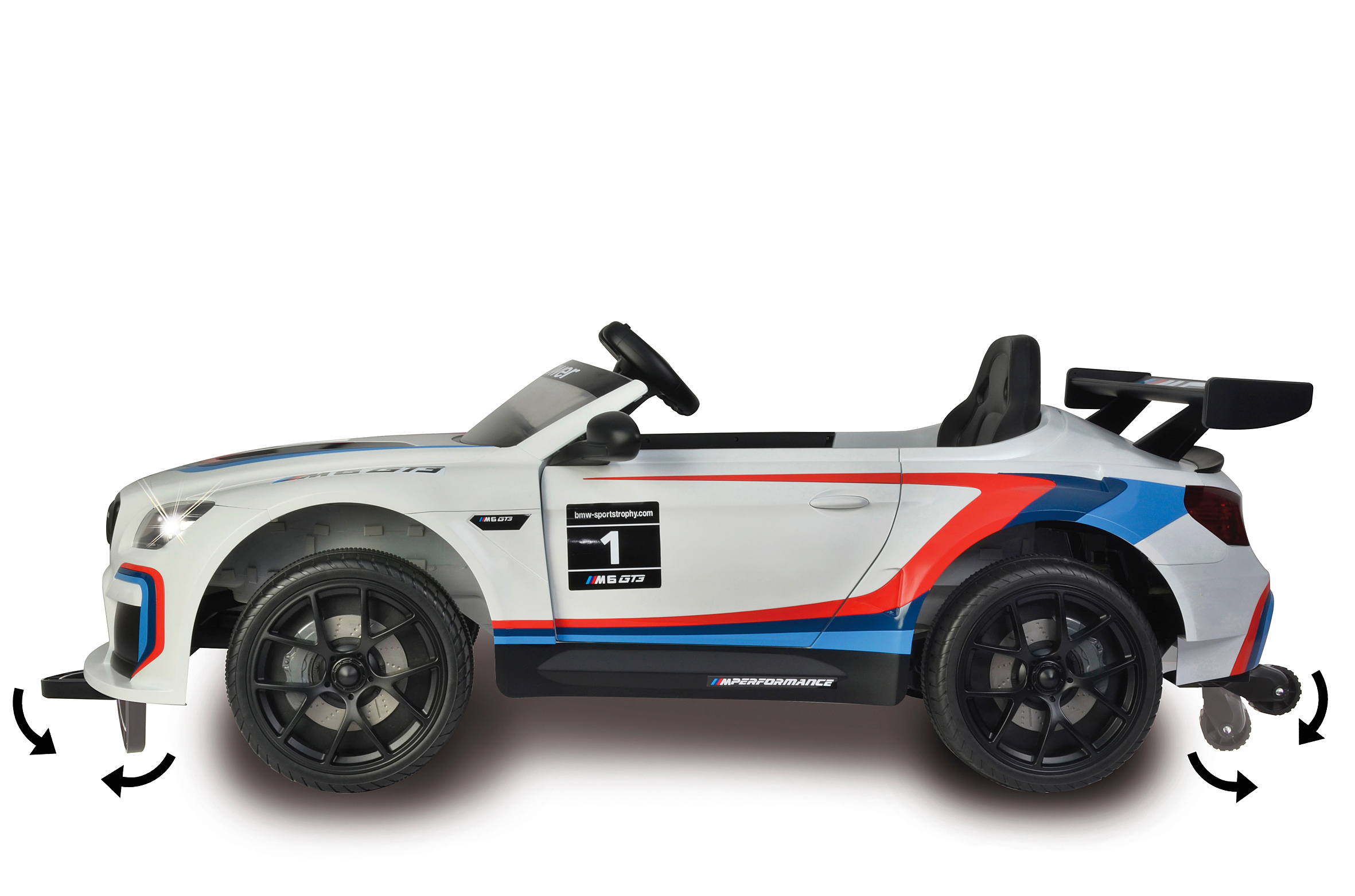 JAMARA KIDS Ride-on BMW M6 GT3 Ride-on weiss Kinderelektrofahrzeuge, Weiß