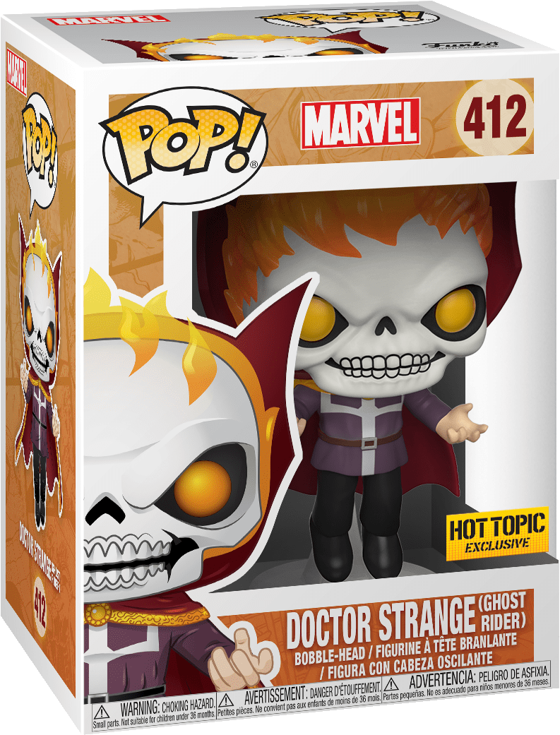 FUNKO POP! Bobble: Marvel:  Doctor Strange (Ghost Rider) - Sammelfigur (Mehrfarbig)