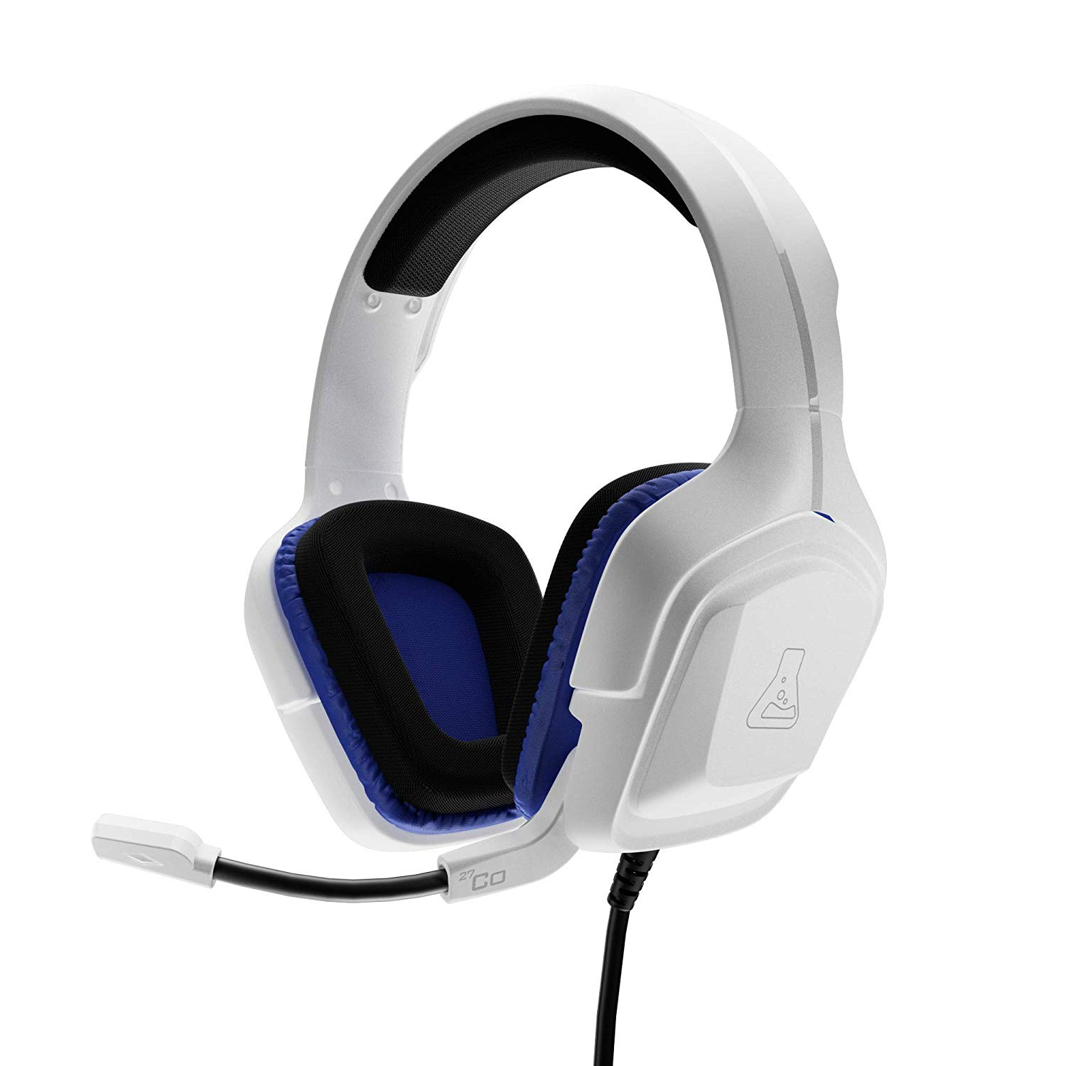 Auriculares gaming - Korp-Cobalt-W, De diadema, Con cable, Micrófono, Jack 3.5mm, Blanco