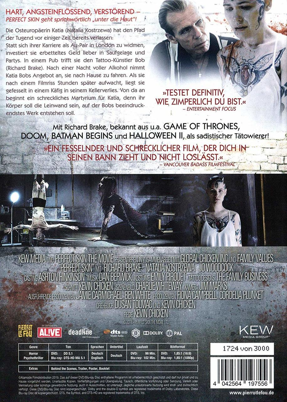 DVD-Cover des Films. Enthält Schauspieler mit Tätowierungen. Text beinhaltet Filmtitel und einige Kritiken.