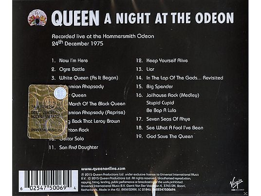 Queen - A Night At The Odeon CD