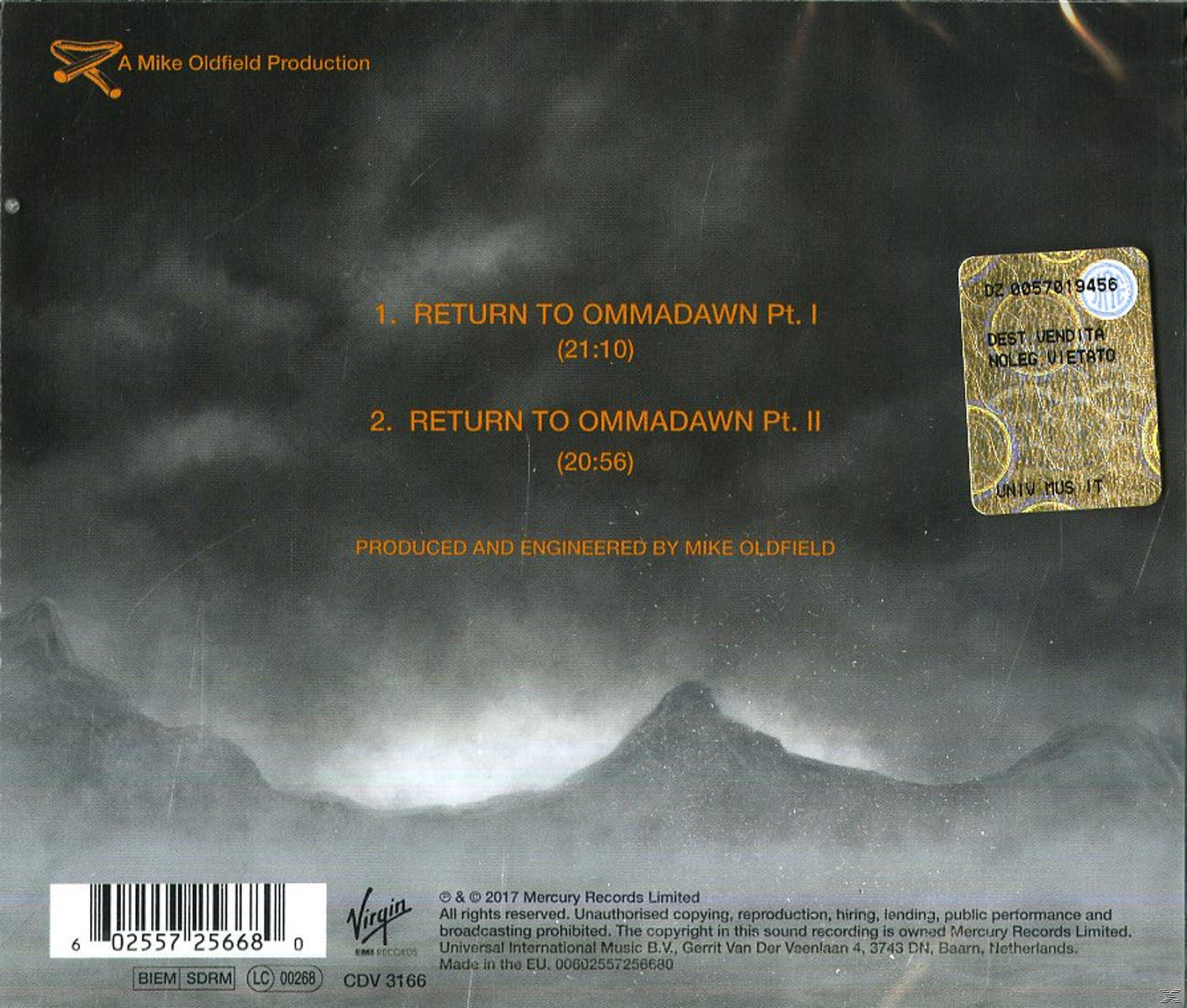 Mike Oldfield - Return To Ommadawn (CD)