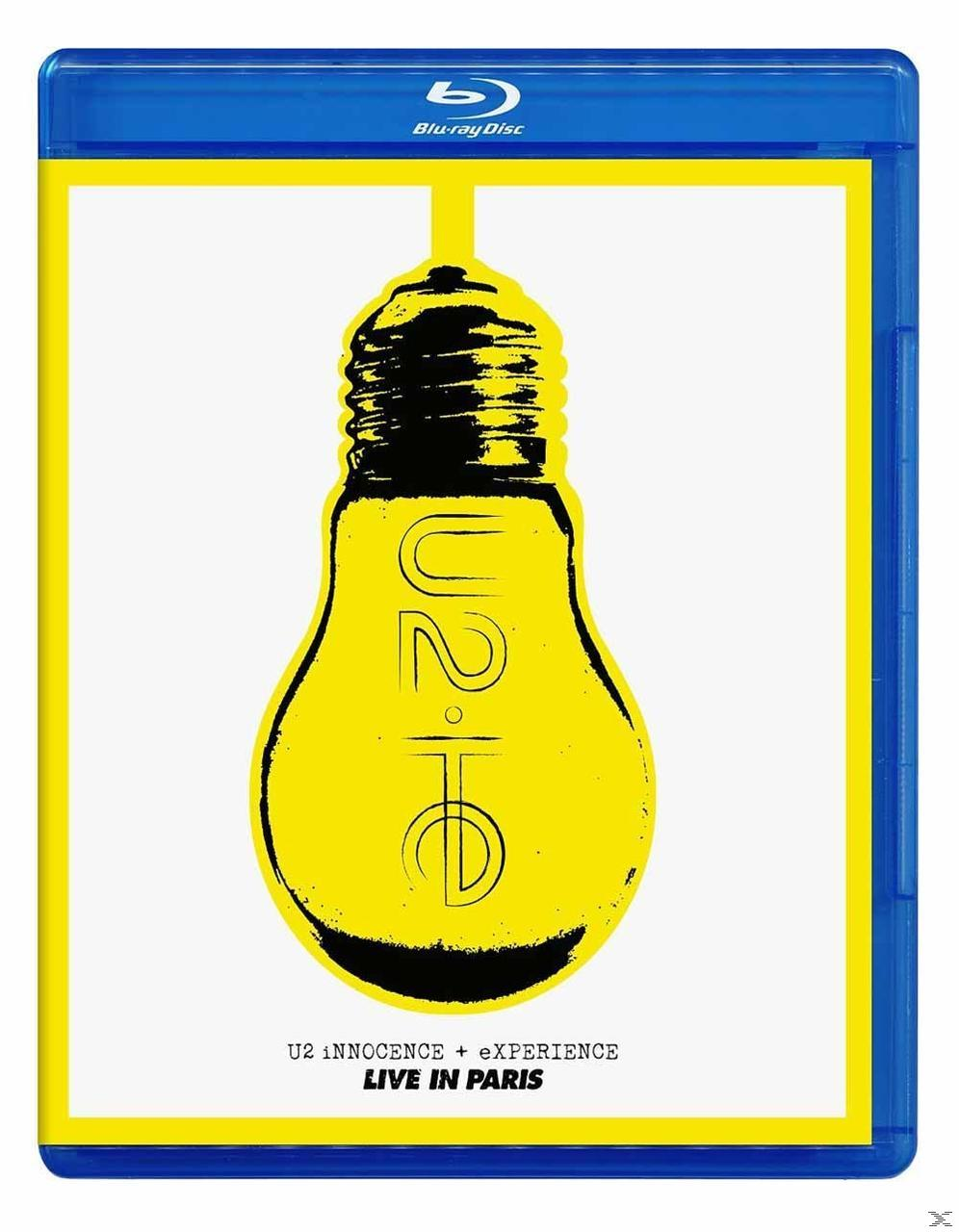 Pochette d'album U2 avec une forme d'ampoule jaune et détails de l'album.
