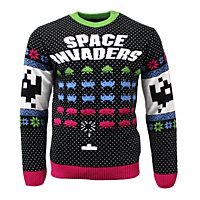 NUMSKULL Space Invaders Xmas Pullover XXL Strickpullover, Mehrfarbig