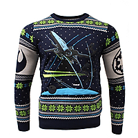 NUMSKULL Star Wars X-Wing: Battle of Yavin Xmas Pullover XXL Strickpullover, Mehrfarbig
