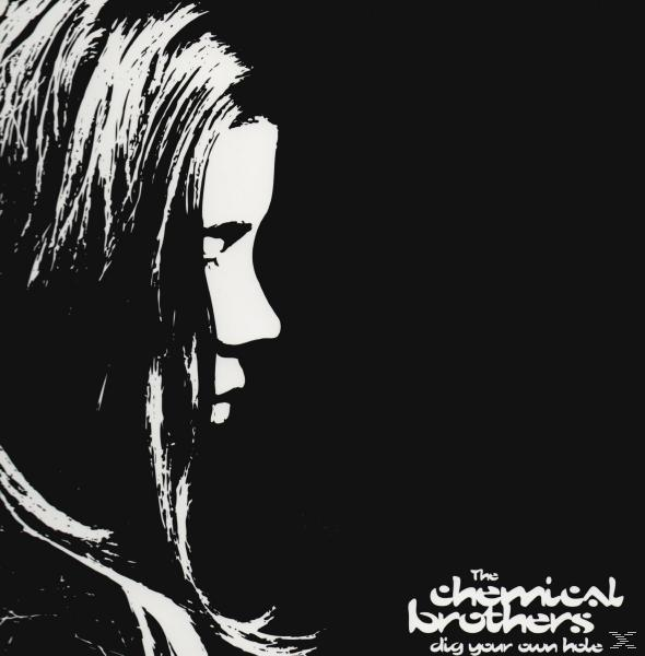 Albumhoes: Silhouet van een vrouwengezicht. Titel: Dig Your Own Hole, The Chemical Brothers.