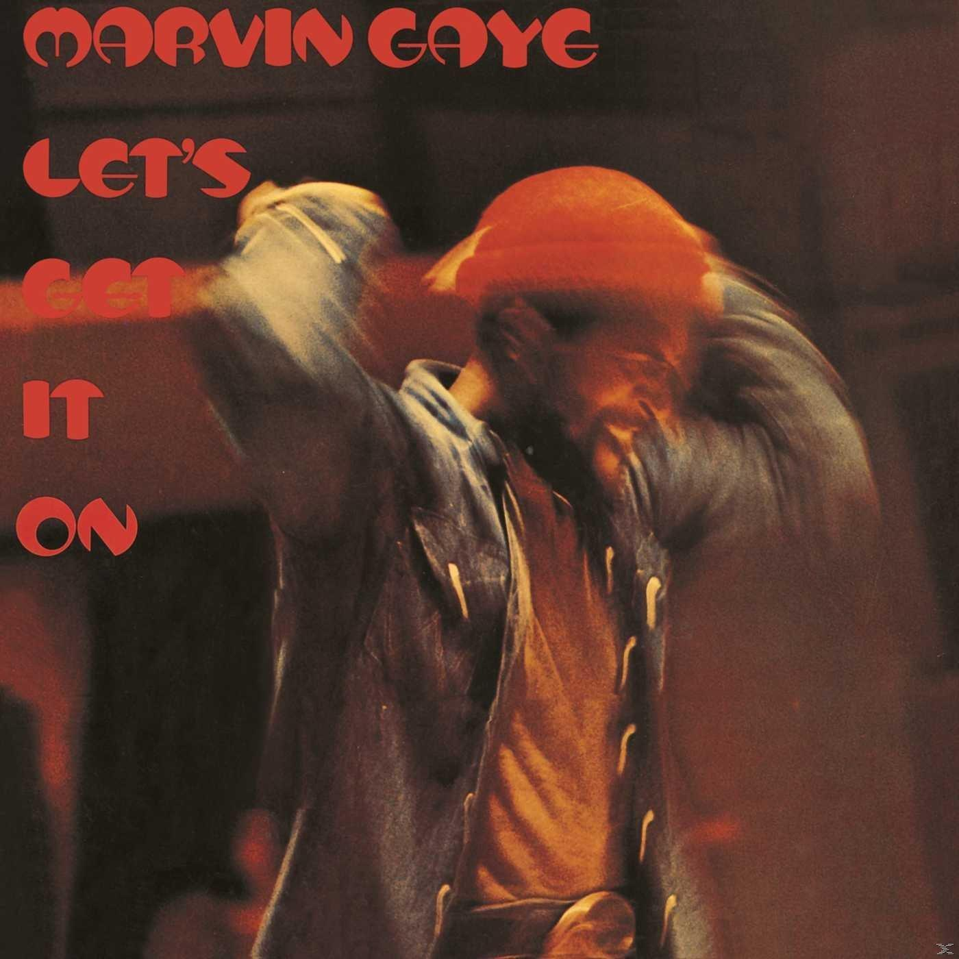 Albumcover mit Marvin Gayes Namen und Albumtitel auf rotem Hintergrund, und ein verschwommenes Bild einer Person.