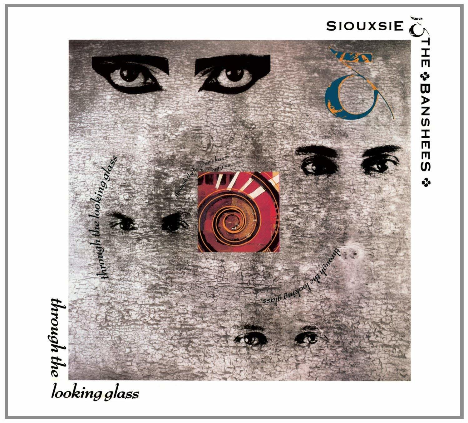 Album borítója több szemmel, középső spirállal, a 'Through the Looking Glass' szavakkal és a zenekar nevével.
