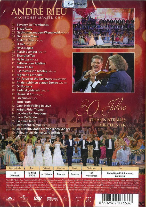 David Hasselhoff, The Orchestra - - (DVD) Maastricht Strauss Johann Magisches