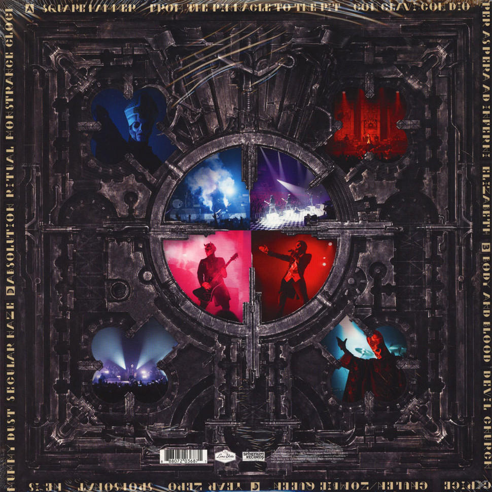 CD-Cover mit vier Bildern in einem kreisförmigen Design, verschiedene Performance-Aufnahmen.