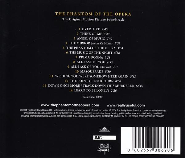Albumcover mit Trackliste und Logo. Text auf dem Hintergrund.