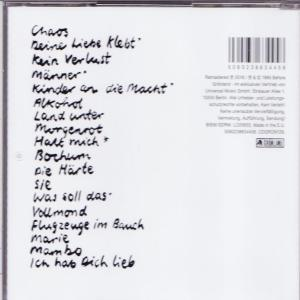 Albumcover mit handschriftlichem Text auf weißem Hintergrund mit Barcode.