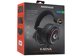 RAMPAGE RM-K11 X-NOVA Siyah 7,1 Usb Surround RGB Ledli Gaming Oyuncu Mikrofonlu Kablolu Kulaklık Siyah_5