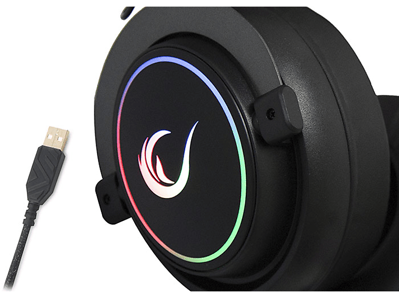 RAMPAGE RM-K11 X-NOVA Siyah 7,1 Usb Surround RGB Ledli Gaming Oyuncu Mikrofonlu Kablolu Kulaklık Siyah_2