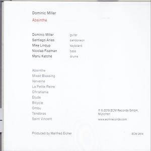 Weißes bedrucktes Blatt mit Text über Dominic Millers Album Absinth.