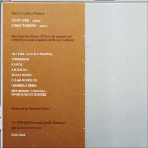 Iyer,Vijay/Taborn,Craig - The Transitory Poems  - (CD)