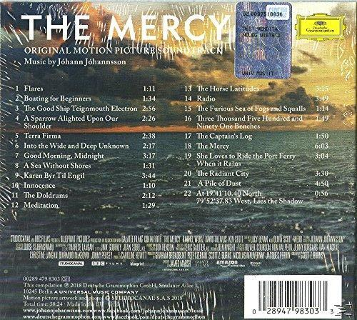 Dos du boîtier CD de la bande originale de 'The Mercy' avec la liste des pistes.