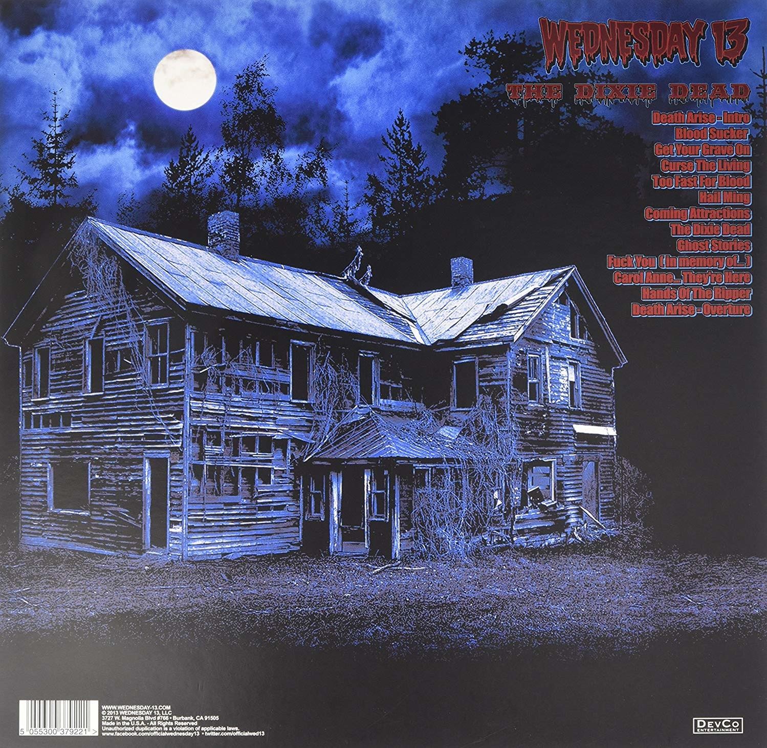 Albumcover mit einem Spukhaus bei Nacht und einem Vollmond.