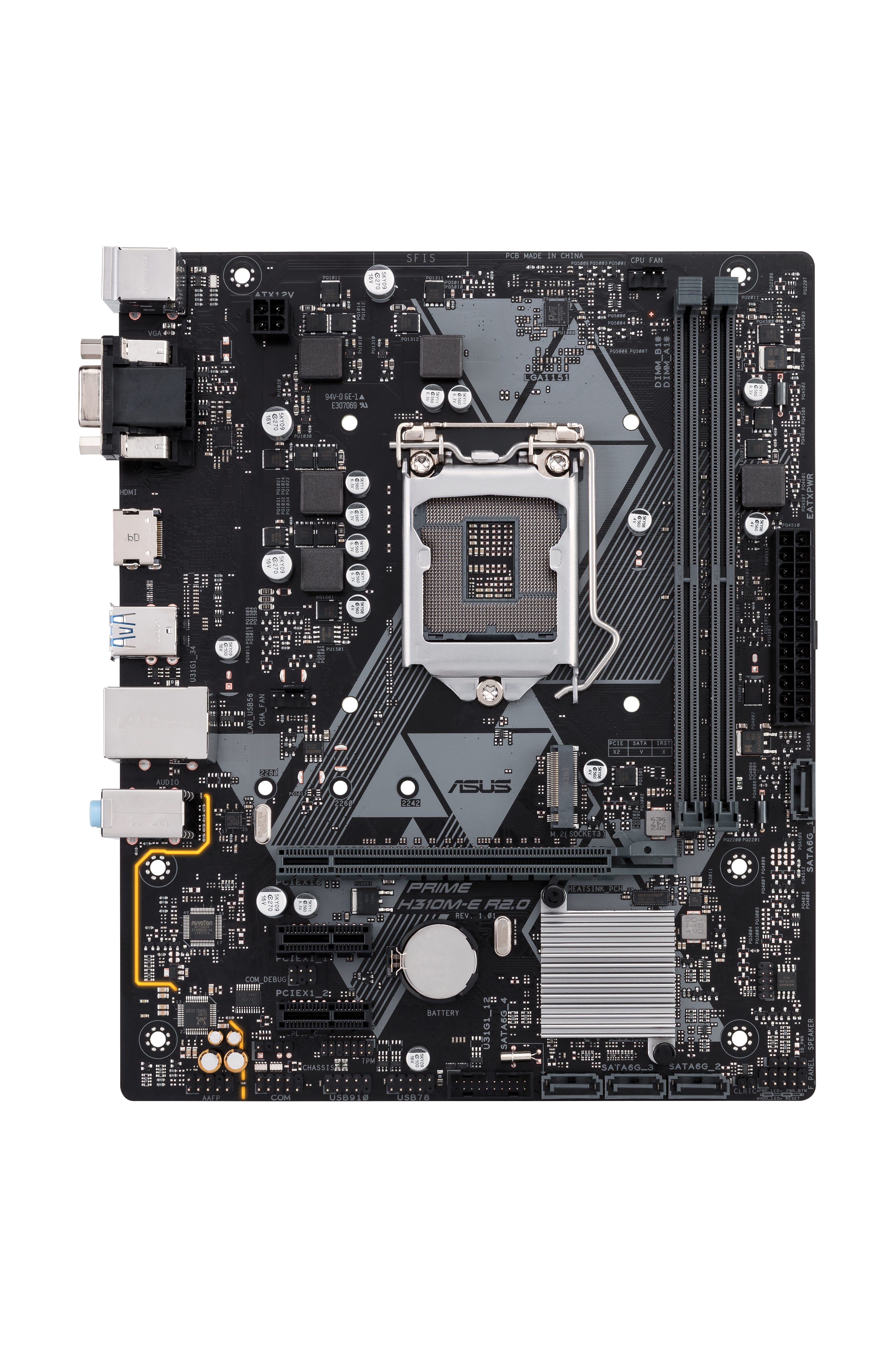 ASUS 90MB0Z20-M0EAY0 PRIME H310M-E R2.0 Mainboard Schwarz