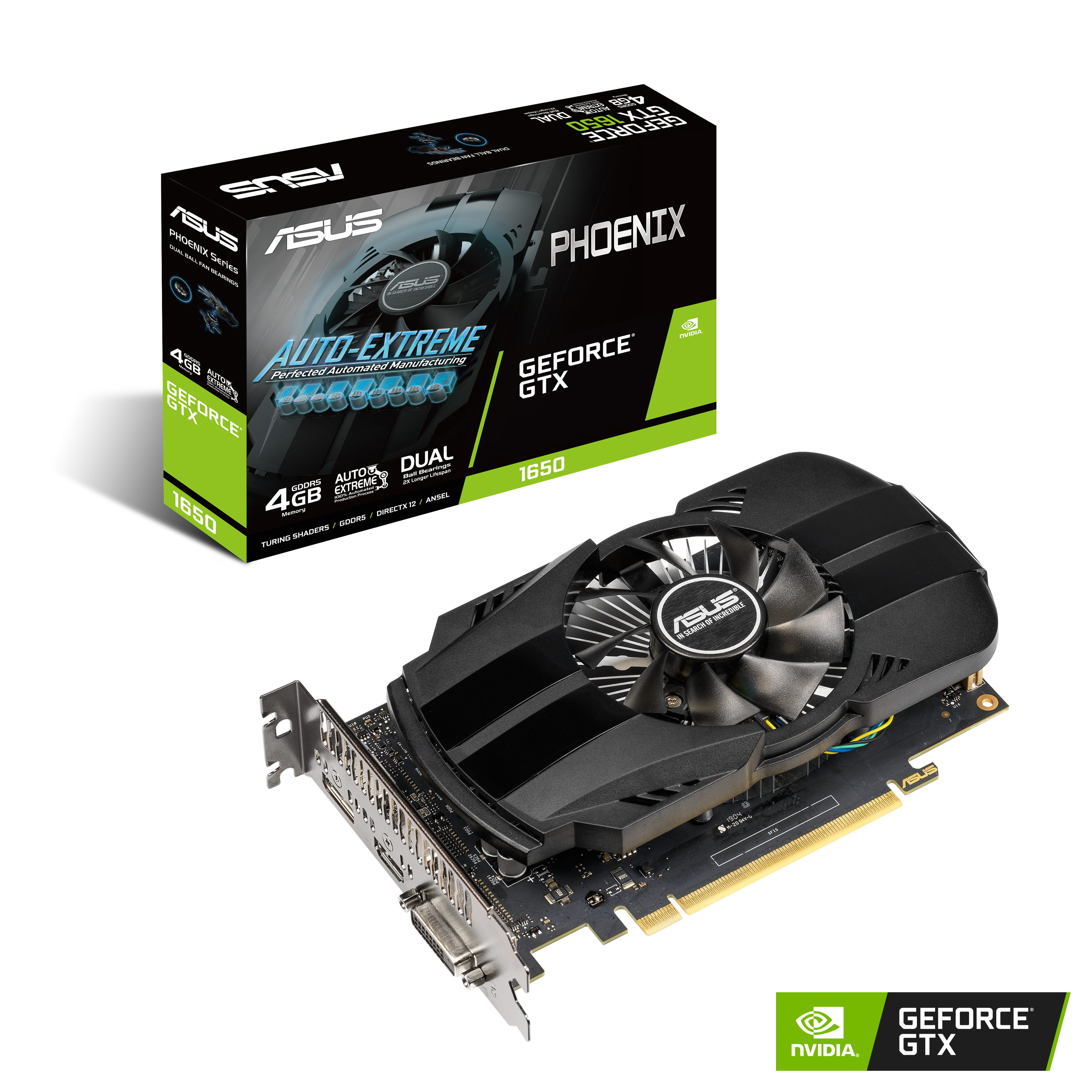 ASUS GeForce® GTX 1650 Phoenix 4GB (90YV0CV1-M0NA00) (NVIDIA, Grafikkarte)