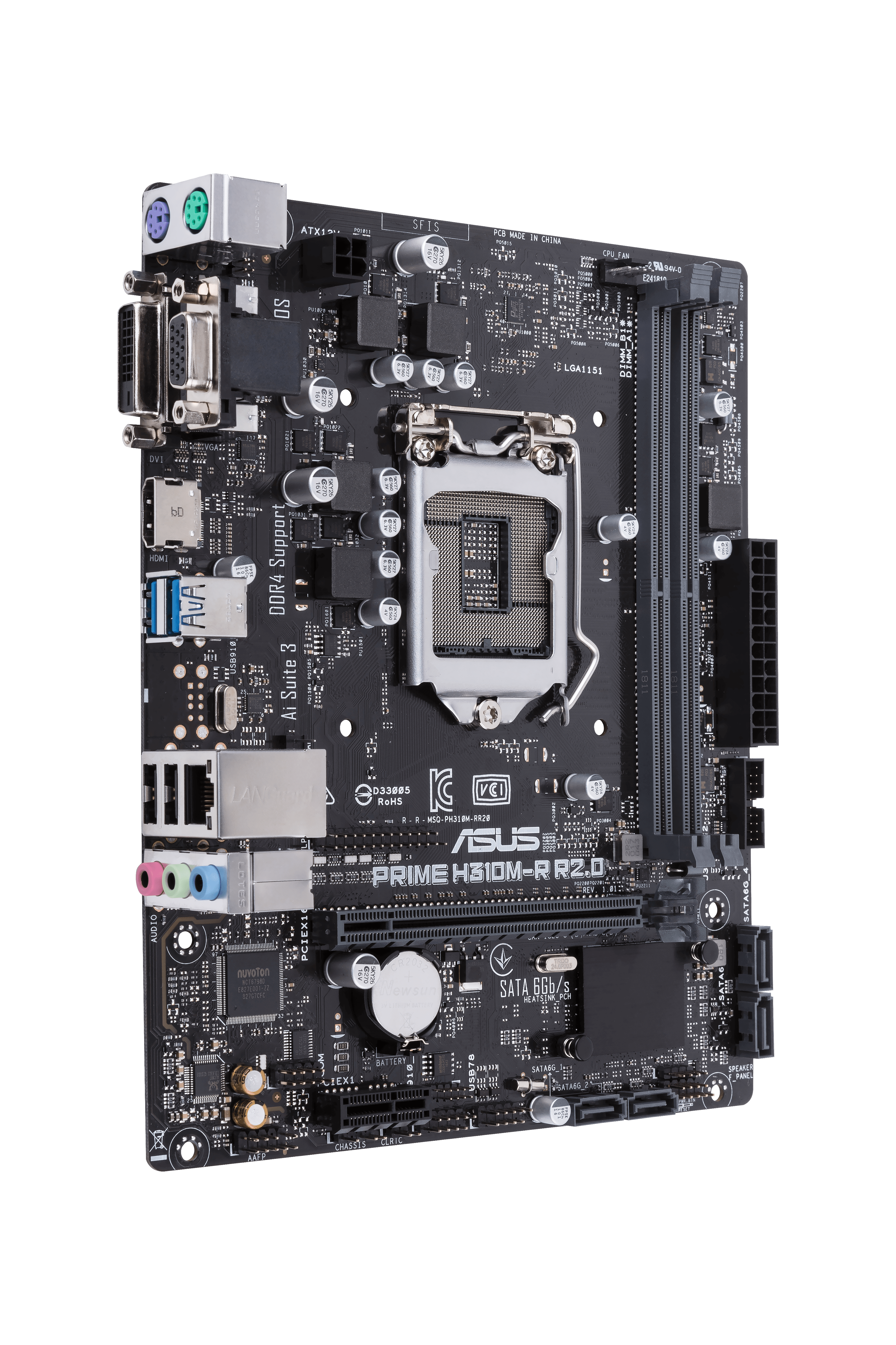 ASUS Prime H310M-R 2.0 (90MB0YL0-M0ECY0) Mainboard Schwarz
