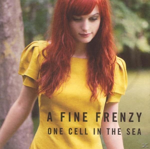 Albumcover: Eine Frau mit roten Haaren in einem gelben Kleid, mit Text 'A Fine Frenzy One Cell In The Sea'.