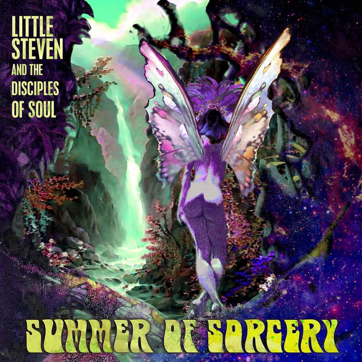 Pochette de l'album Little Steven. Une figure de fée avec des ailes se tient près d'une cascade.