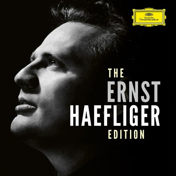Pochette d'album d'Ernst Haefliger, profil d'un homme sur fond noir. Le titre 'The Ernst Haefliger Edition'.