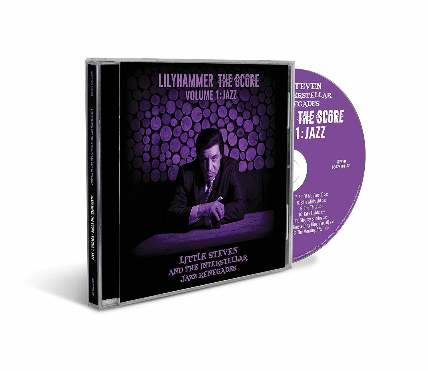 Pochette de CD : Homme en costume, le titre est 'Lilyhammer The Score Volume 1 : Jazz'.