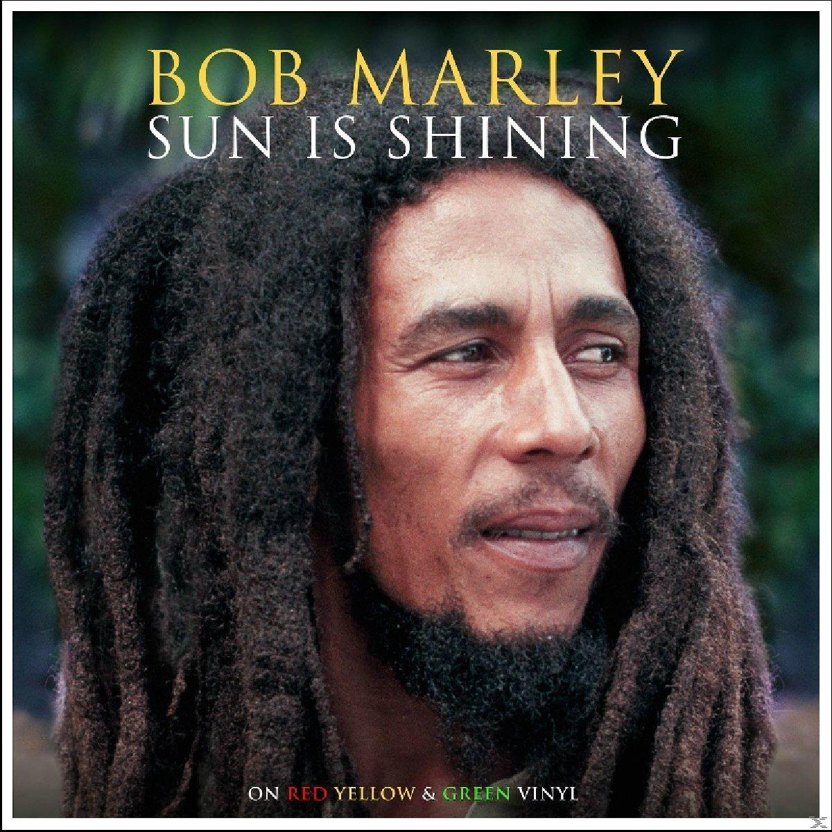 Bob Marley album borítója. Marley portréja dreadlock-okkal. Cím: Sun is Shining.