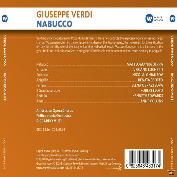 CD-Rückseite mit Opernliedern, Künstlernamen und Warner Classics-Logo. Enthält CD1 und CD2.