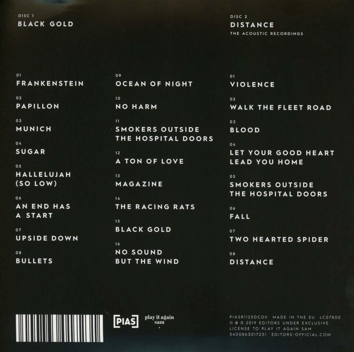 Rückseite eines CD-Covers mit Songtiteln und Copyright-Informationen.