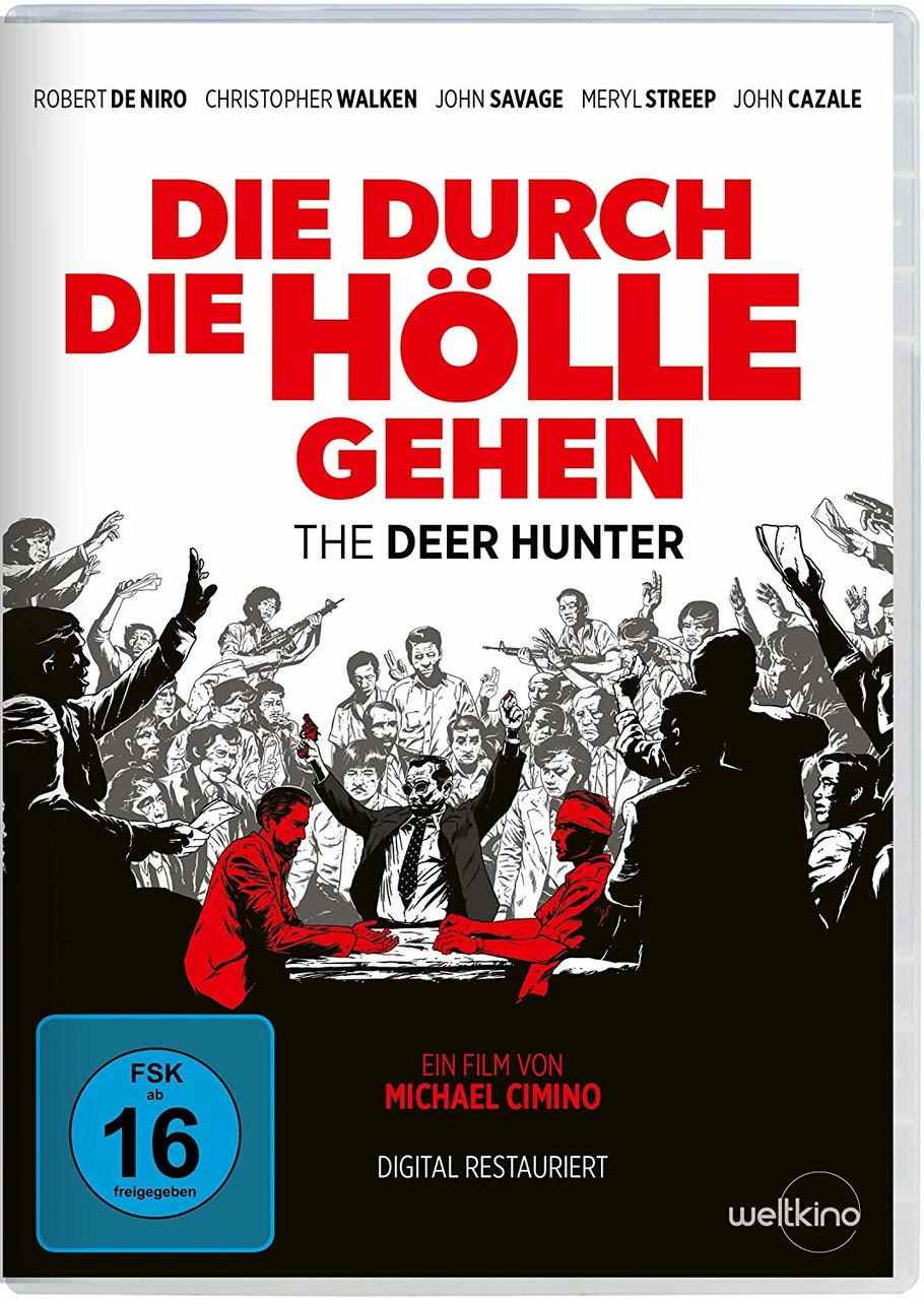 Filmcover: Menschenmenge, Text: The Deer Hunter.
