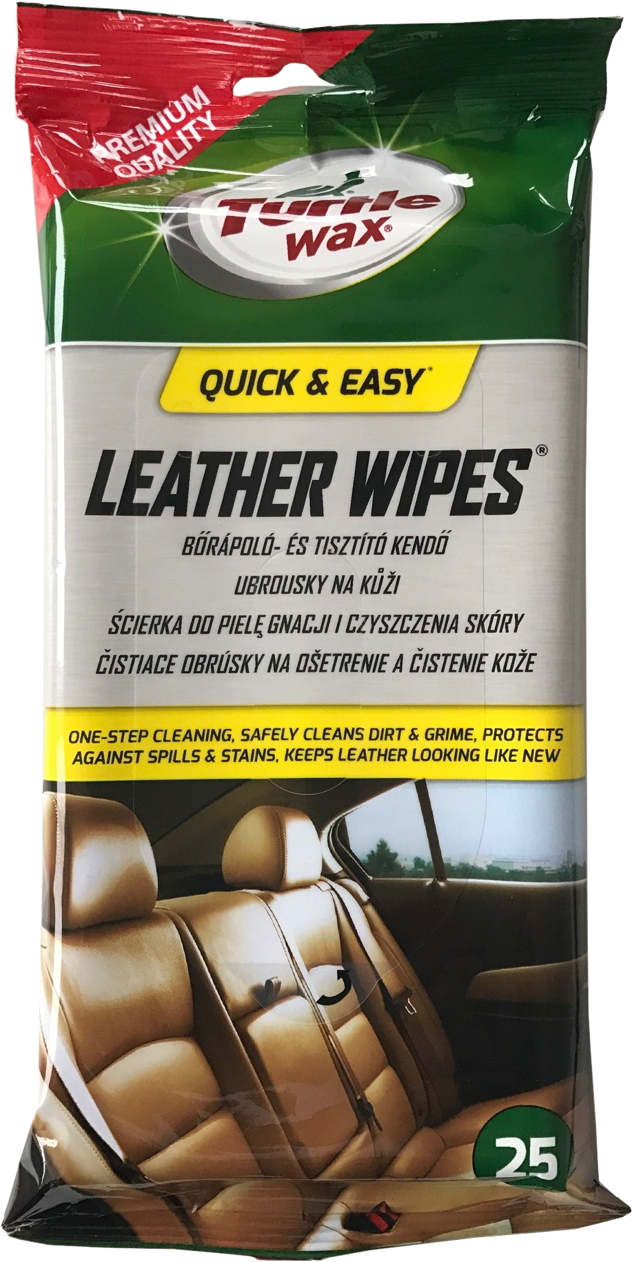 TURTLE WAX Bőrápoló-tisztító kendő, 25 db