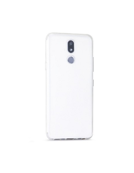 Funda + protector - Muvit MUPAK0432, Para LG K40, Flexible, Anti rayaduras, Vidrio templado, Transparente
