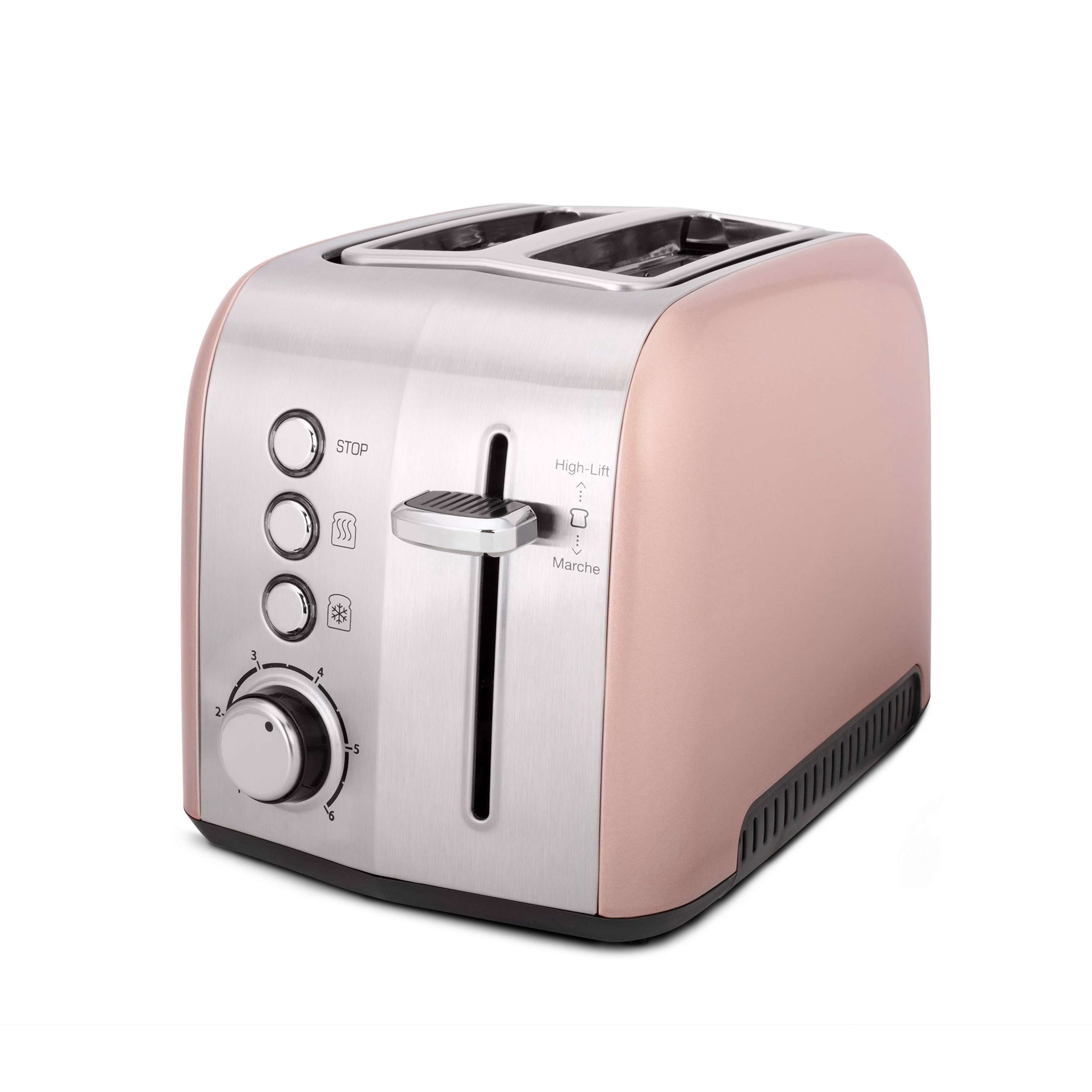 FAKIR 9185001 Rubra Rosie Toaster Rosé (980 Watt, Schlitze: 2)