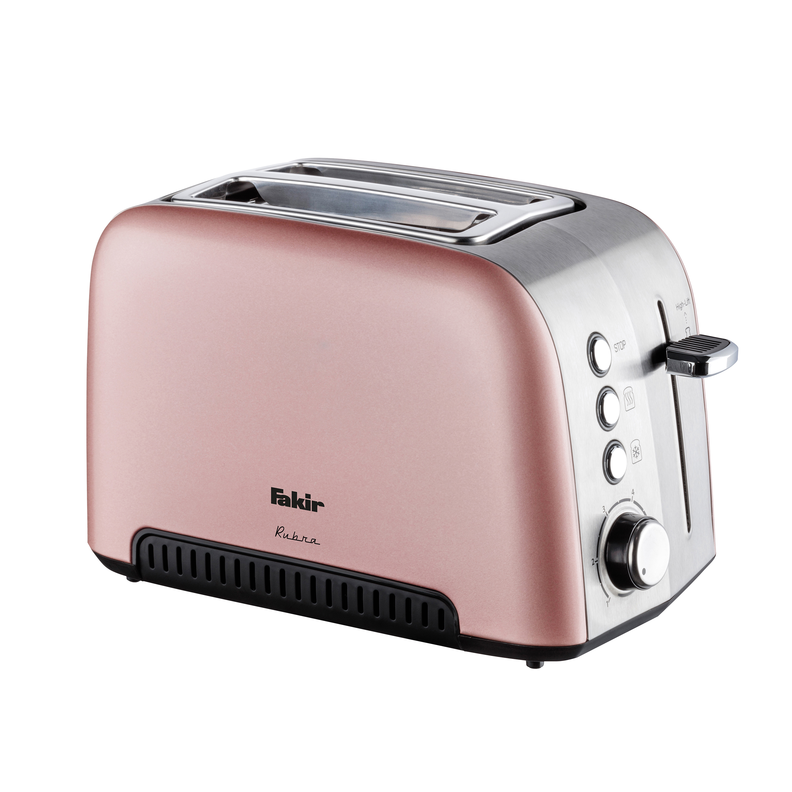 FAKIR 9185001 Rubra Rosie Toaster Rosé (980 Watt, Schlitze: 2)