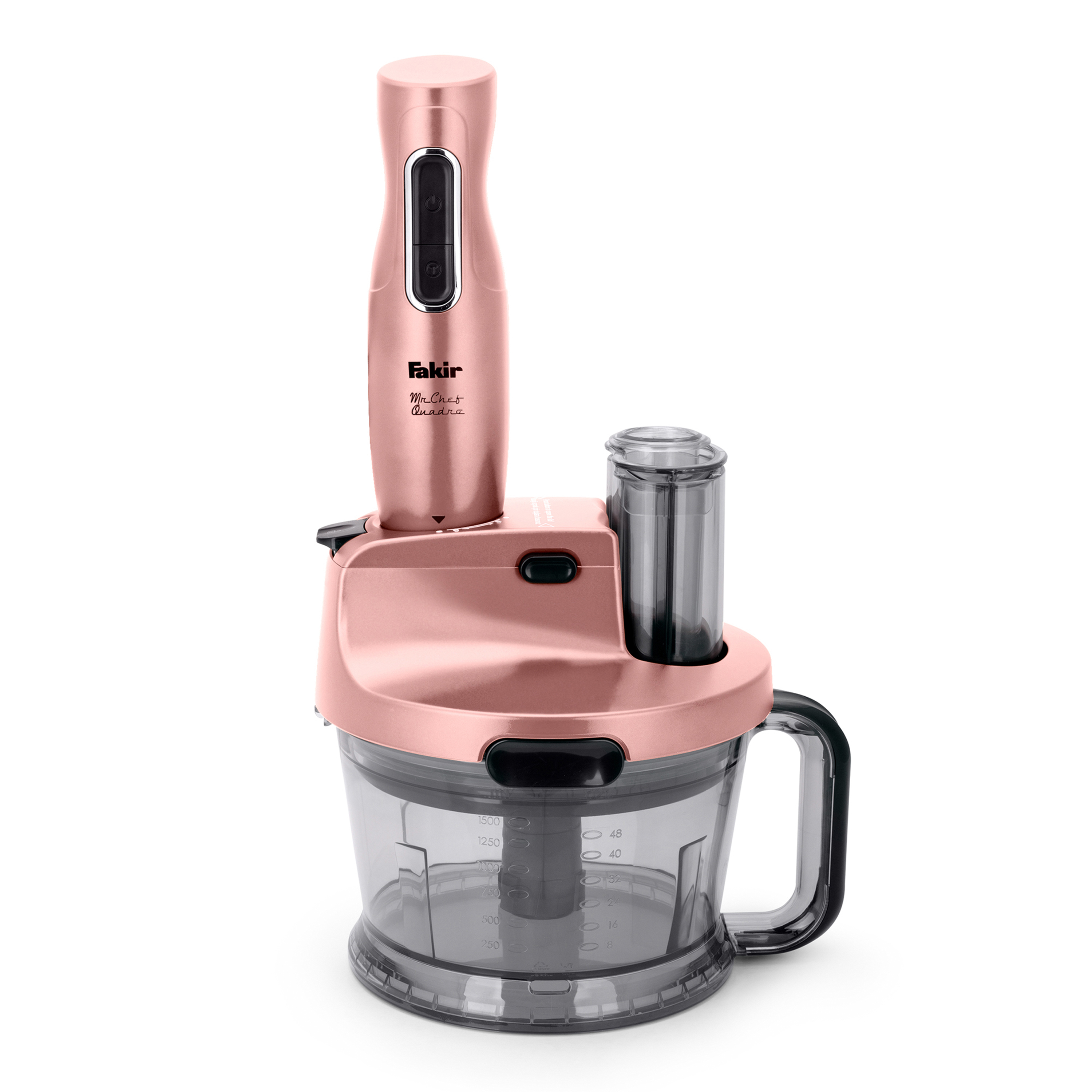FAKIR 9195001 Mr Chef Quadro Rosie Stabmixer Rosé (425 Watt, 1.5 l)