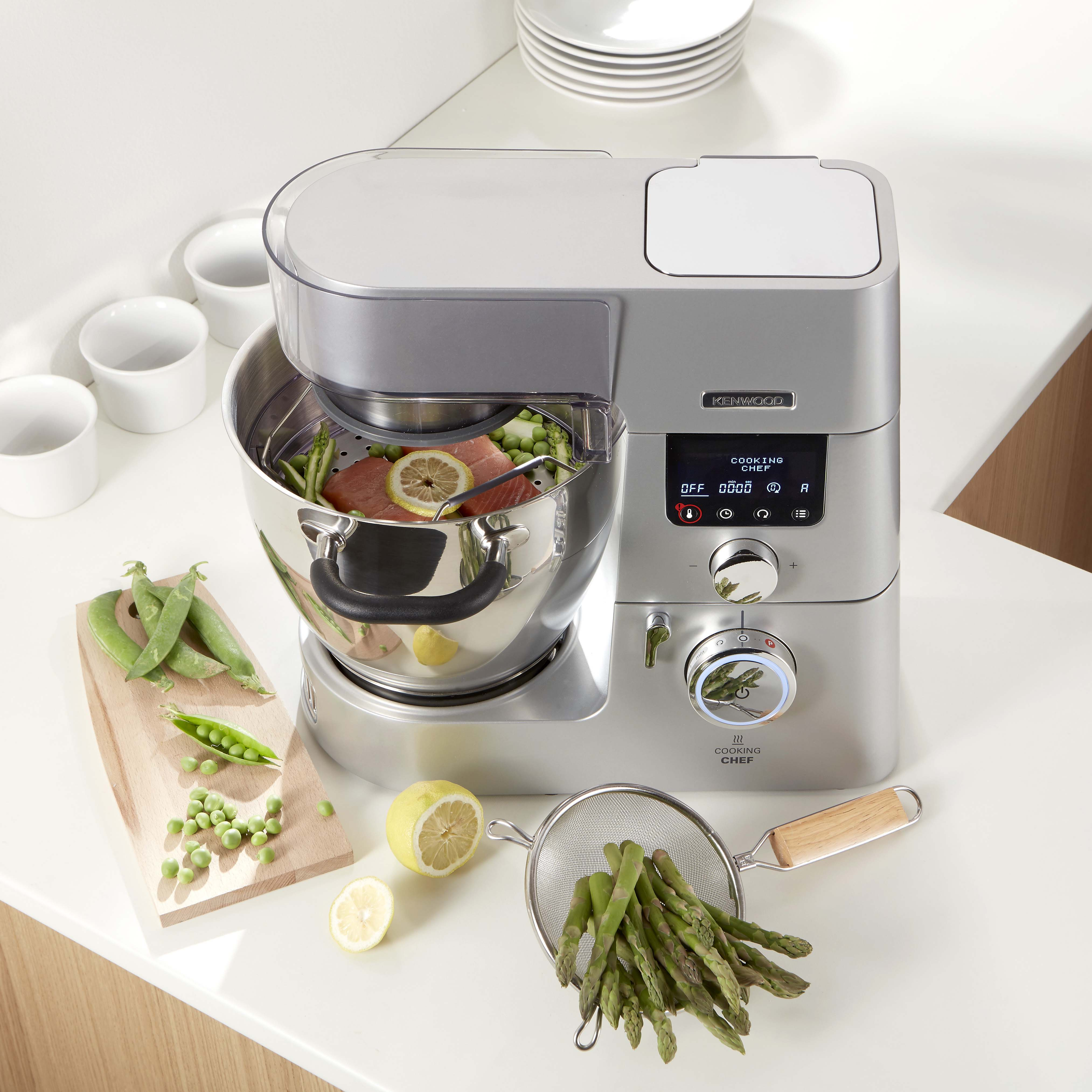 KENWOOD Cooking Chef Gourmet KCC9040S Küchenmaschine Silber (Rührschüsselkapazität: 6,7 l, 1500 Watt)