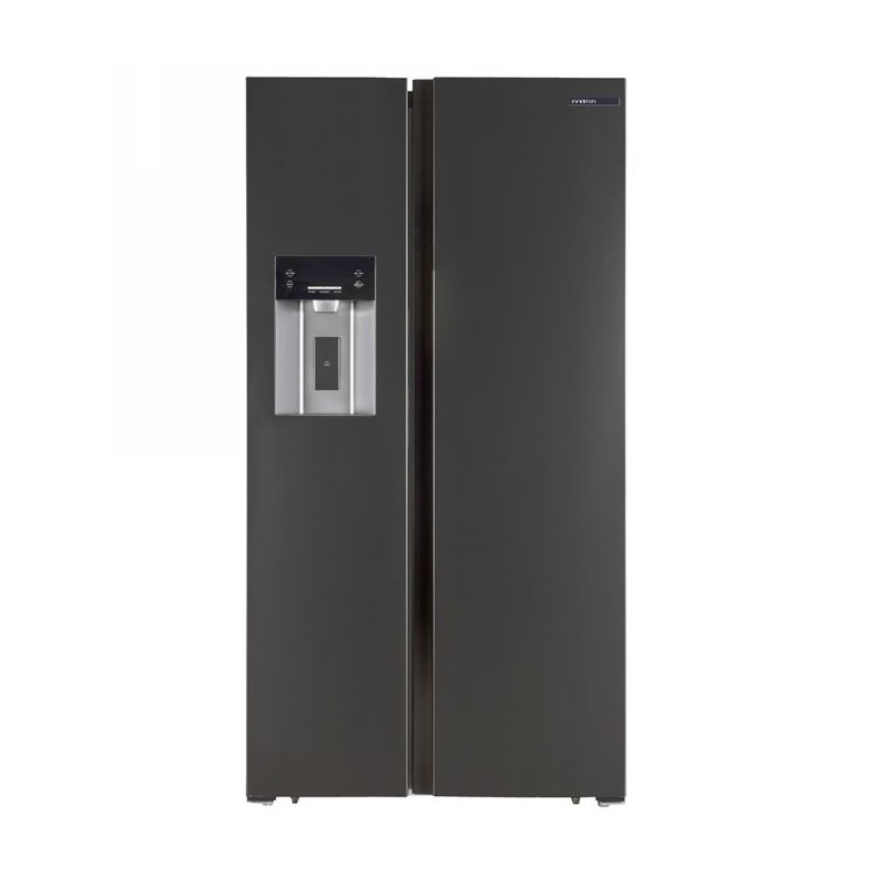 Frigorífico americano - Infiniton ICE MAKER SBS-490I, 552L, NoFrost, Dispensador de agua y hielo, 178cm, Negro