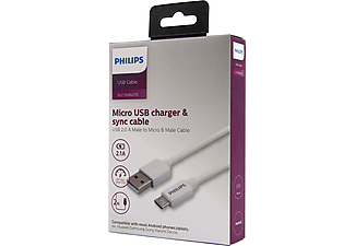 PHILIPS DLC1506U/51 MICRO USB 2M Şarj Kablosu Beyaz